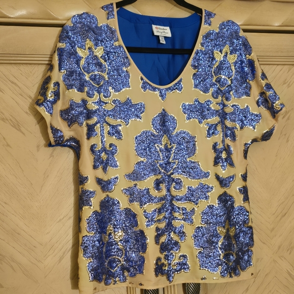 Tracy Reese for Neiman Marcus Target Brand Top. Size Small. Color: Tank and Blue - Picture 4 of 14